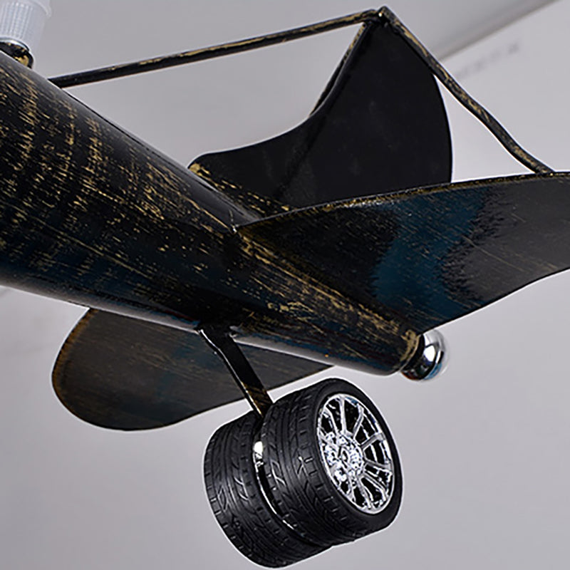 Modern Fighter Plane Hanging Lights Metal Chandelier in Bronze for Kid Bedroom Clearhalo 'Ceiling Lights' 'Chandeliers' Lighting' options 199699