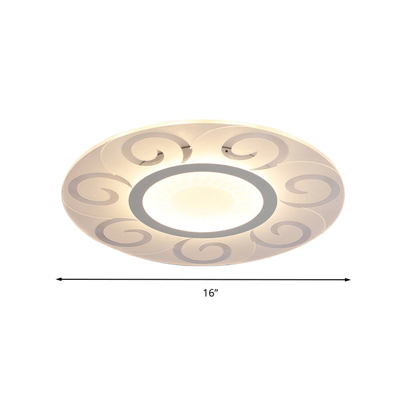 Acrylic Blossom LED Flush Mount Light Nordic Style Modern Ceiling Lamp in White for Study Room Clearhalo 'Ceiling Lights' 'Close To Ceiling Lights' 'Close to ceiling' 'Flush mount' Lighting' 199784