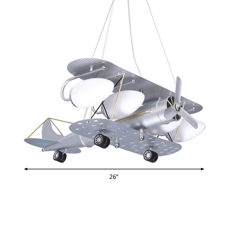 White Airplane Hanging Light Fixtures Modern Metal Hanging Chandelier for Kindergarten Clearhalo 'Ceiling Lights' 'Chandeliers' Lighting' options 199793
