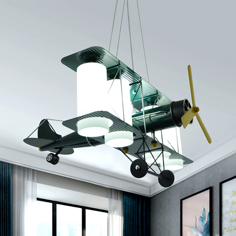Chic Modern Battle Plane Hanging Chandelier Metal Hanging Lamp Fixture for Bedroom Clearhalo 'Ceiling Lights' 'Chandeliers' Lighting' options 199972