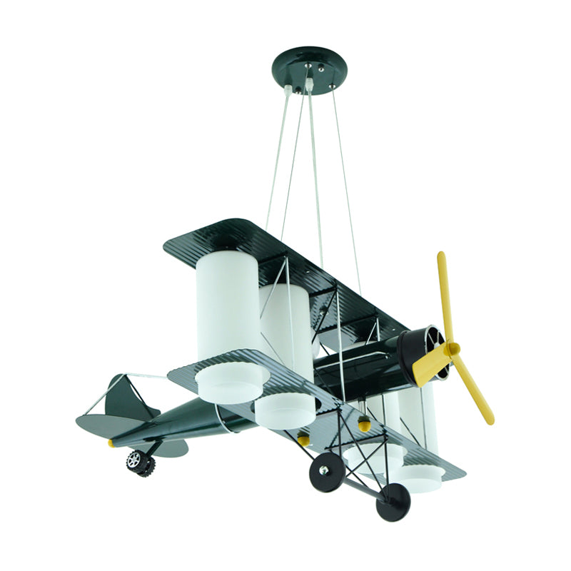 Chic Modern Battle Plane Hanging Chandelier Metal Hanging Lamp Fixture for Bedroom Clearhalo 'Ceiling Lights' 'Chandeliers' Lighting' options 199973