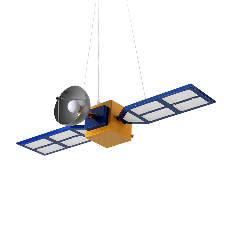 Satellite Living Room Hanging Lamp Contemporary Metal Hanging Pendant Lights in Yellow Clearhalo 'Ceiling Lights' 'Chandeliers' Lighting' options 200413