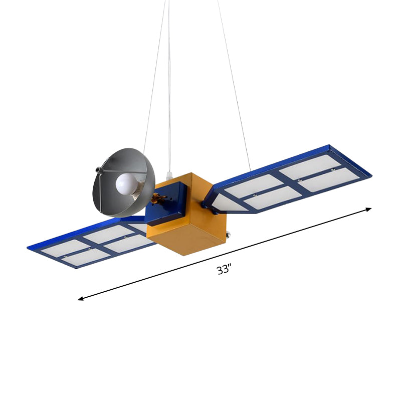 Satellite Living Room Hanging Lamp Contemporary Metal Hanging Pendant Lights in Yellow Clearhalo 'Ceiling Lights' 'Chandeliers' Lighting' options 200414