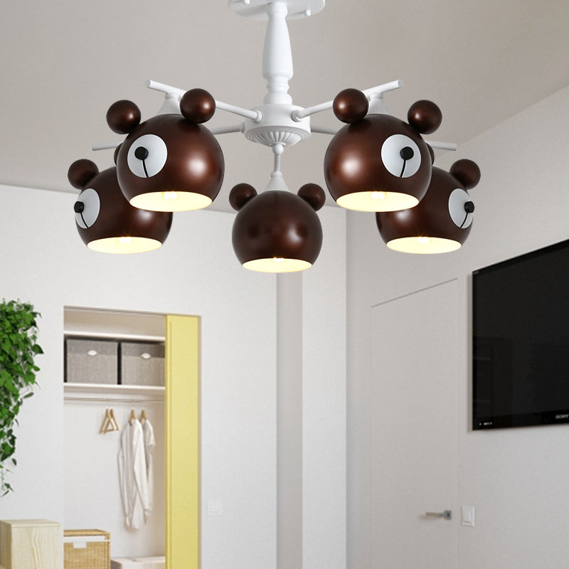 Nordic Mouse Pendant Lights 5/6 Lights Metal Hanging Lamp Fixture for Bedroom Clearhalo 'Ceiling Lights' 'Chandeliers' Lighting' options 200509