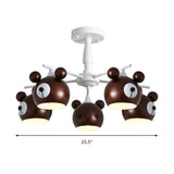 Nordic Mouse Pendant Lights 5/6 Lights Metal Hanging Lamp Fixture for Bedroom Clearhalo 'Ceiling Lights' 'Chandeliers' Lighting' options 200511