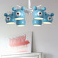 Nordic Mouse Pendant Lights 5/6 Lights Metal Hanging Lamp Fixture for Bedroom 6 Blue Clearhalo 'Ceiling Lights' 'Chandeliers' Lighting' options 200514_65ae176b-ca38-4408-81ad-67883672b217
