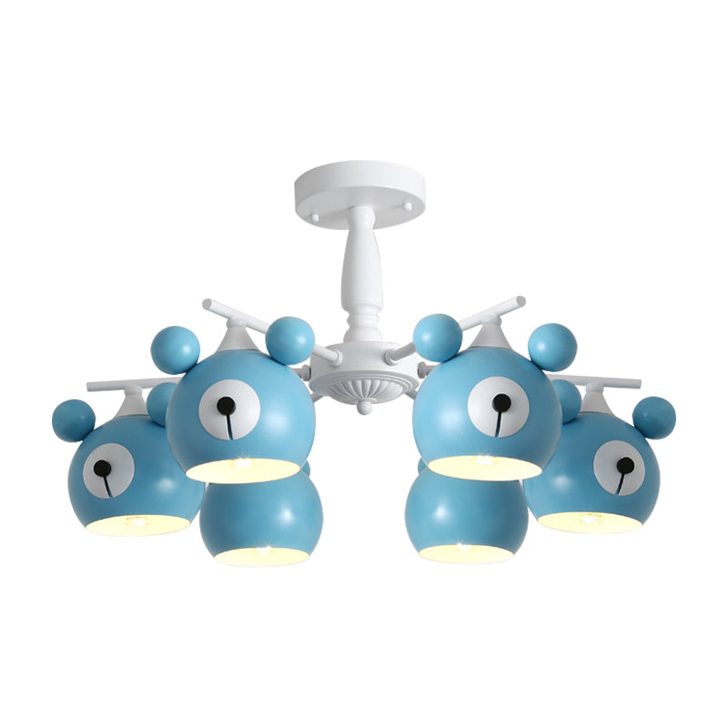 Nordic Mouse Pendant Lights 5/6 Lights Metal Hanging Lamp Fixture for Bedroom Clearhalo 'Ceiling Lights' 'Chandeliers' Lighting' options 200515