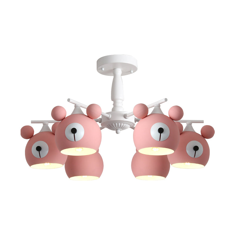 Nordic Mouse Pendant Lights 5/6 Lights Metal Hanging Lamp Fixture for Bedroom Clearhalo 'Ceiling Lights' 'Chandeliers' Lighting' options 200518