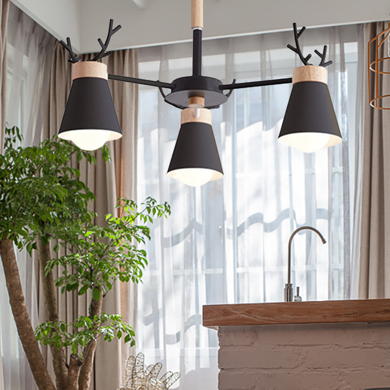 Deer Horn Kids Room Lighting Pendant Chandelier Iron Modern Fashion Hanging Chandelier Clearhalo 'Ceiling Lights' 'Chandeliers' Lighting' options 200540