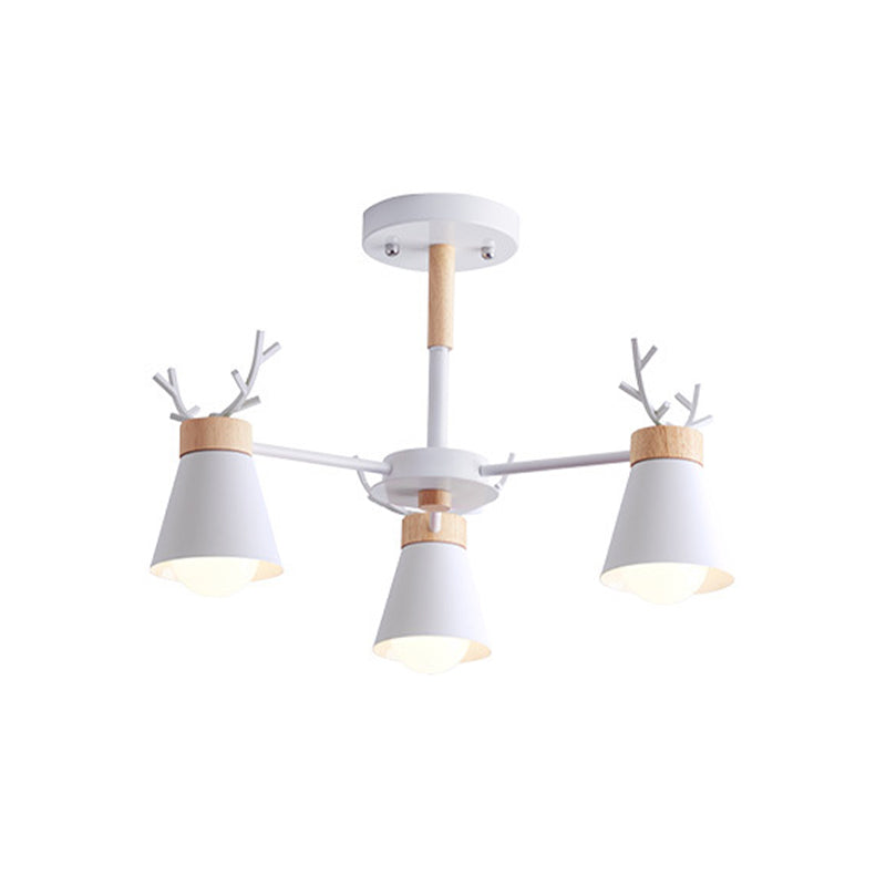 Deer Horn Kids Room Lighting Pendant Chandelier Iron Modern Fashion Hanging Chandelier Clearhalo 'Ceiling Lights' 'Chandeliers' Lighting' options 200545