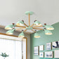 Nordic Fashion Half-Bottle Pendant Chandelier Metal Shade Hanging Lighting for Living Room 8 Green Clearhalo 'Ceiling Lights' 'Chandeliers' Lighting' options 200581_e798305e-89ae-4eb5-b3d7-a205997dfdf9