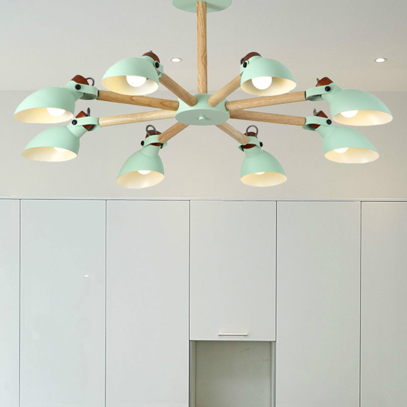 Nordic Fashion Half-Bottle Pendant Chandelier Metal Shade Hanging Lighting for Living Room Clearhalo 'Ceiling Lights' 'Chandeliers' Lighting' options 200582