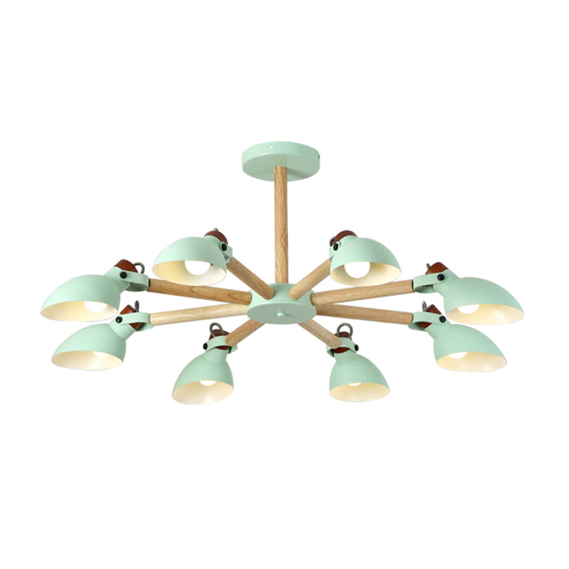 Nordic Fashion Half-Bottle Pendant Chandelier Metal Shade Hanging Lighting for Living Room Clearhalo 'Ceiling Lights' 'Chandeliers' Lighting' options 200583