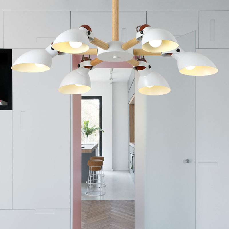 Nordic Fashion Half-Bottle Pendant Chandelier Metal Shade Hanging Lighting for Living Room Clearhalo 'Ceiling Lights' 'Chandeliers' Lighting' options 200584