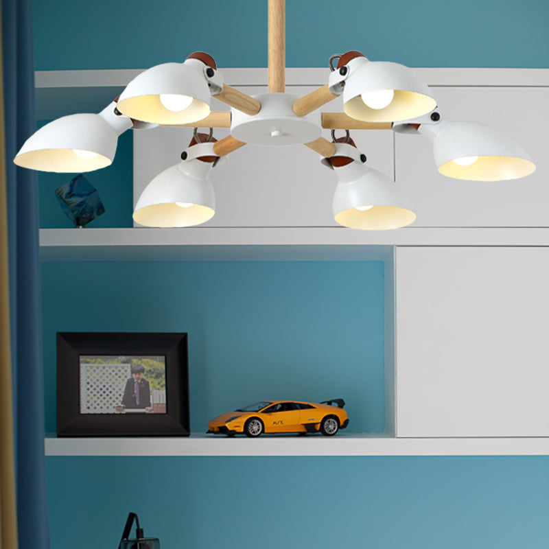 Nordic Fashion Half-Bottle Pendant Chandelier Metal Shade Hanging Lighting for Living Room Clearhalo 'Ceiling Lights' 'Chandeliers' Lighting' options 200585