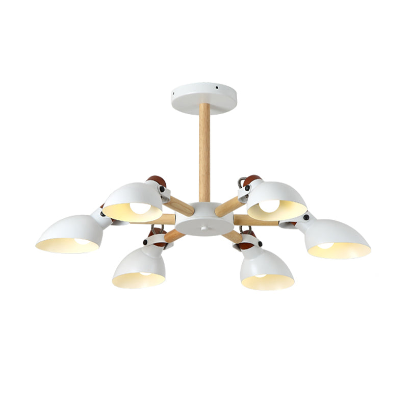 Nordic Fashion Half-Bottle Pendant Chandelier Metal Shade Hanging Lighting for Living Room Clearhalo 'Ceiling Lights' 'Chandeliers' Lighting' options 200586