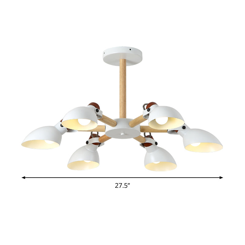 Nordic Fashion Half-Bottle Pendant Chandelier Metal Shade Hanging Lighting for Living Room Clearhalo 'Ceiling Lights' 'Chandeliers' Lighting' options 200587