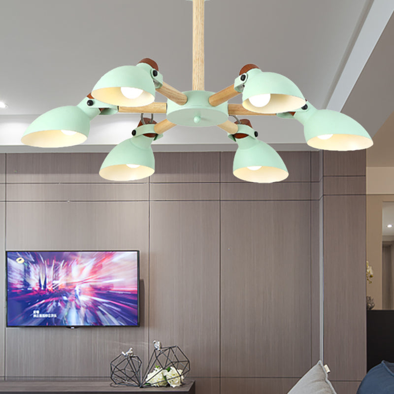 Nordic Fashion Half-Bottle Pendant Chandelier Metal Shade Hanging Lighting for Living Room Clearhalo 'Ceiling Lights' 'Chandeliers' Lighting' options 200588