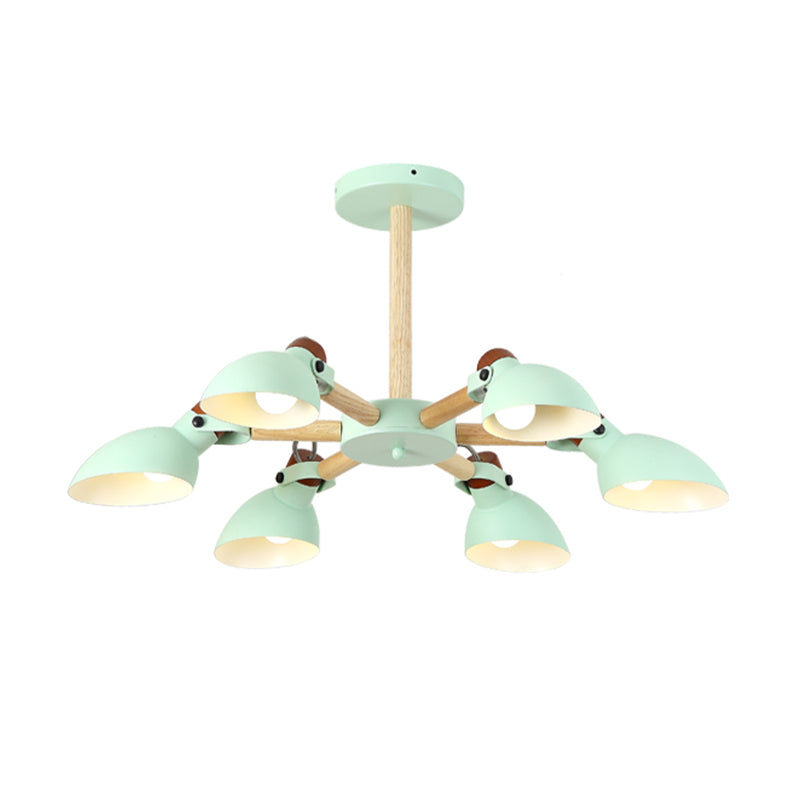 Nordic Fashion Half-Bottle Pendant Chandelier Metal Shade Hanging Lighting for Living Room Clearhalo 'Ceiling Lights' 'Chandeliers' Lighting' options 200590