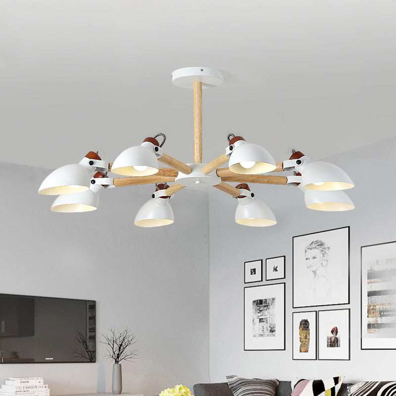 Nordic Fashion Half-Bottle Pendant Chandelier Metal Shade Hanging Lighting for Living Room Clearhalo 'Ceiling Lights' 'Chandeliers' Lighting' options 200592