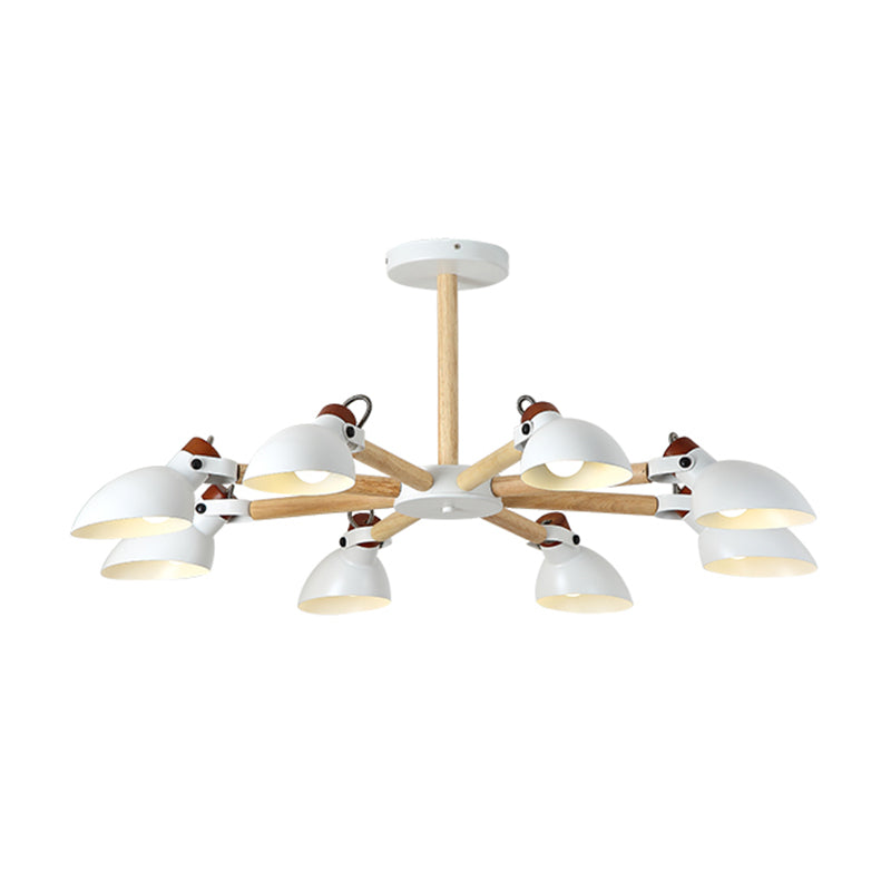 Nordic Fashion Half-Bottle Pendant Chandelier Metal Shade Hanging Lighting for Living Room Clearhalo 'Ceiling Lights' 'Chandeliers' Lighting' options 200593