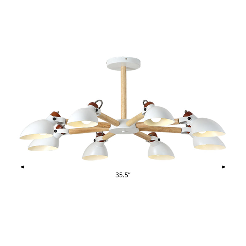 Nordic Fashion Half-Bottle Pendant Chandelier Metal Shade Hanging Lighting for Living Room Clearhalo 'Ceiling Lights' 'Chandeliers' Lighting' options 200594