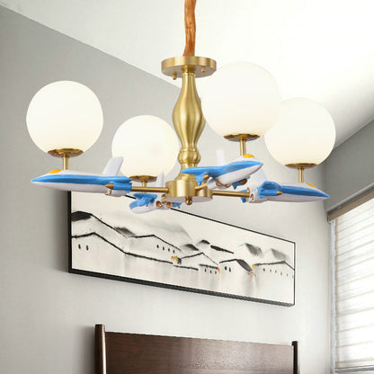 Airplane Kid Bedroom Hanging Lights Metal Cartoon Hanging Pendant Lights White Clearhalo 'Ceiling Lights' 'Chandeliers' Lighting' options 200808_0cbd8c38-7e27-4b54-9d2d-5eb9c33a35d6