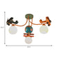 Blue Battle Plane Flush Mount Ceiling Light Cartoon Metal Ceiling Light Fixture for Kid Bedroom Clearhalo 'Ceiling Lights' 'Close To Ceiling Lights' 'Close to ceiling' 'Semi-flushmount' Lighting' 200813