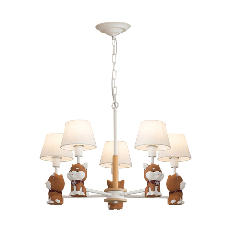 Modern Dog Hanging Ceiling Lamp Fabric Hanging Pendant Lights for Dining Room Clearhalo 'Ceiling Lights' 'Chandeliers' Lighting' options 200890