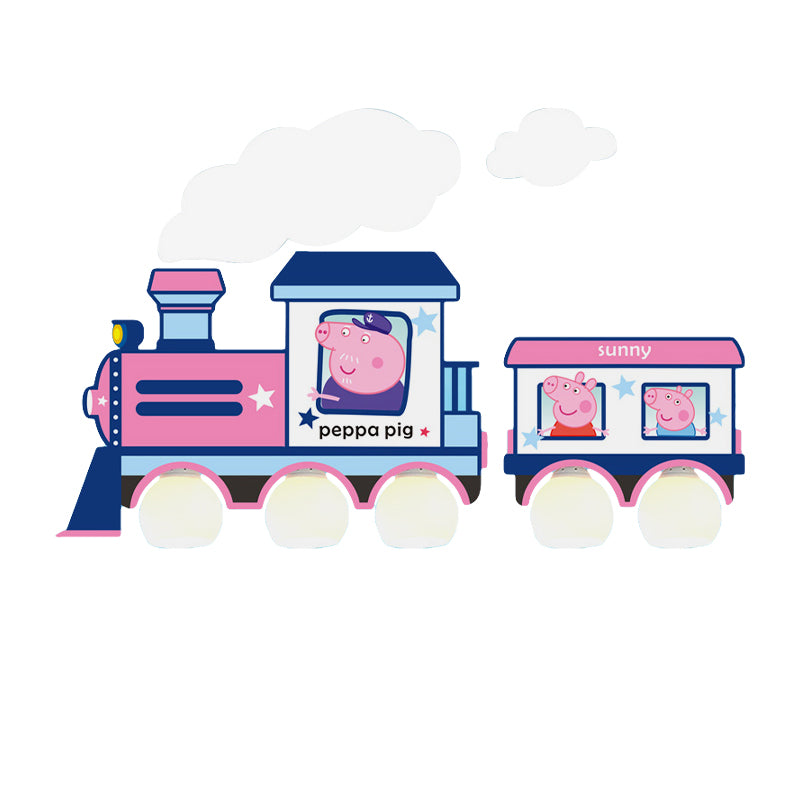 Cartoon Train Hanging Pendant Lights Metal Hanging Lamp in Blue for Kid Bedroom Clearhalo 'Ceiling Lights' 'Chandeliers' Lighting' options 200903