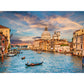 Grand Canal with Boats Mural Decal Pastel Modern Style Wall Decor for Living Room Clearhalo 'Wall Decor' 'Wall Mural' 2009116