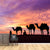 Photographic Camel Mural Full Size Wall Covering for Living Room, Made to Measure Light Purple Clearhalo 'Wall Decor' 'Wall Mural' 2009498