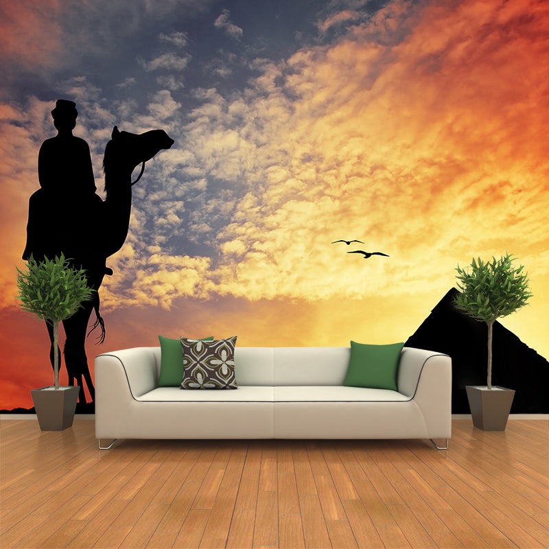 Photographic Camel Mural Full Size Wall Covering for Living Room, Made to Measure Clearhalo 'Wall Decor' 'Wall Mural' 2009510