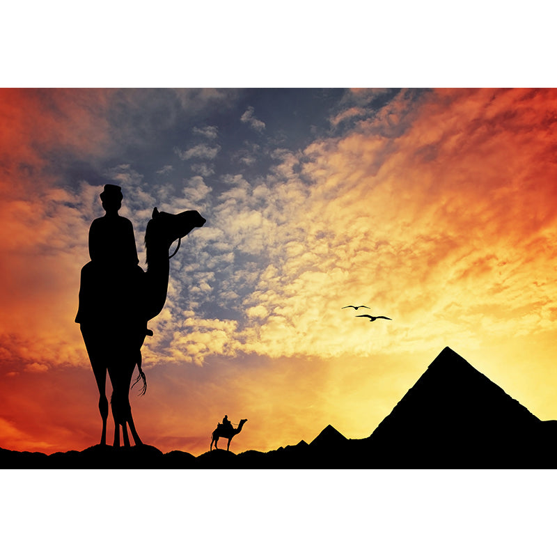 Photographic Camel Mural Full Size Wall Covering for Living Room, Made to Measure Clearhalo 'Wall Decor' 'Wall Mural' 2009511