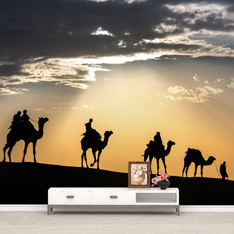 Photographic Camel Mural Full Size Wall Covering for Living Room, Made to Measure Clearhalo 'Wall Decor' 'Wall Mural' 2009515