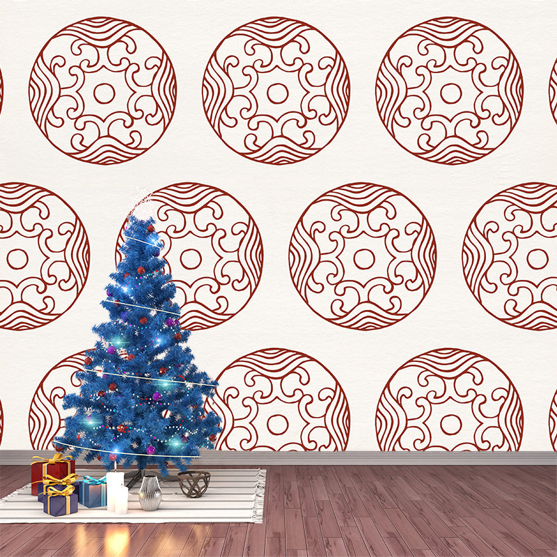 Clouding Pattern Mural Decal Pastel Color Contemporary Wall Covering for Living Room Light Red Clearhalo 'Wall Decor' 'Wall Mural' 2009533