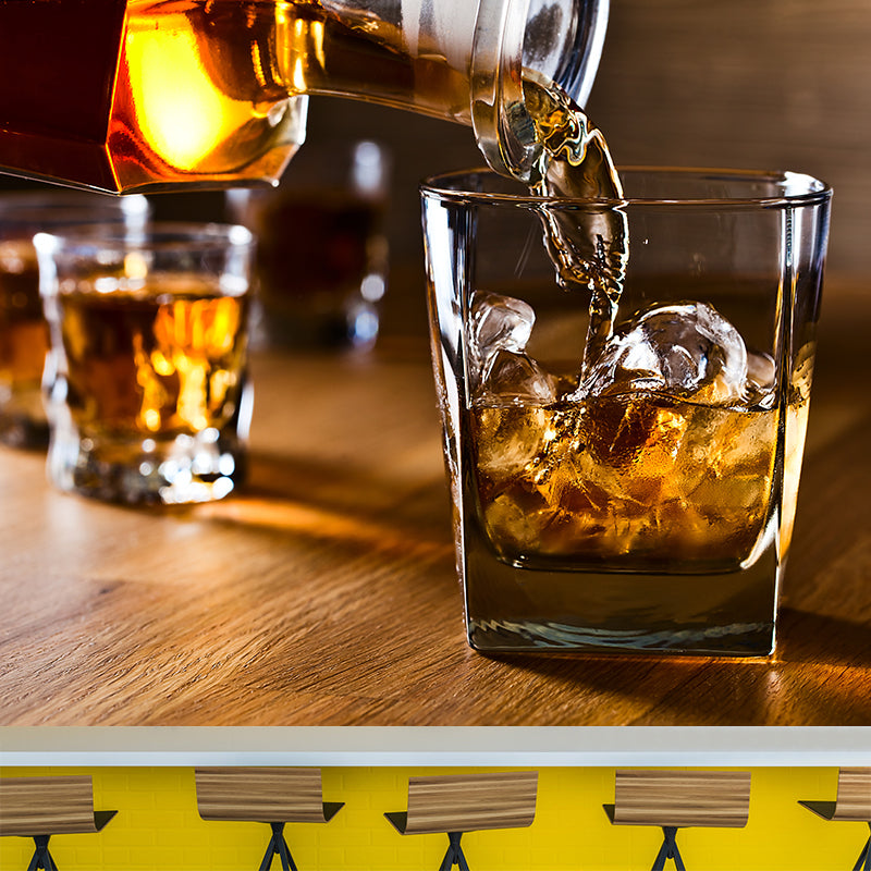 Wine Mural Wallpaper Modern Decorative Restaurant Wall Art, Custom Size Available Brown Clearhalo 'Wall Decor' 'Wall Mural' 2009548