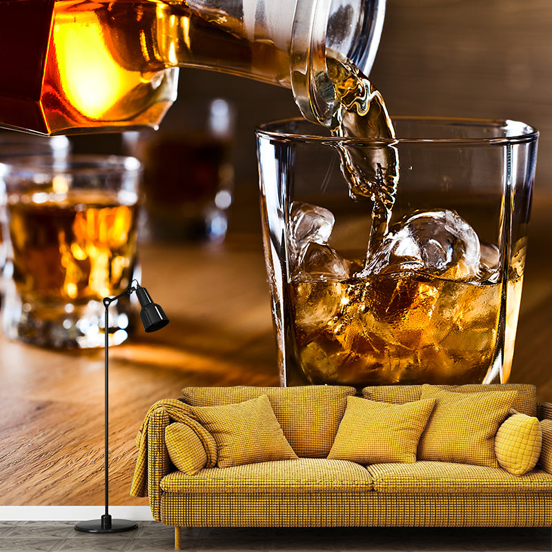 Wine Mural Wallpaper Modern Decorative Restaurant Wall Art, Custom Size Available Clearhalo 'Wall Decor' 'Wall Mural' 2009549