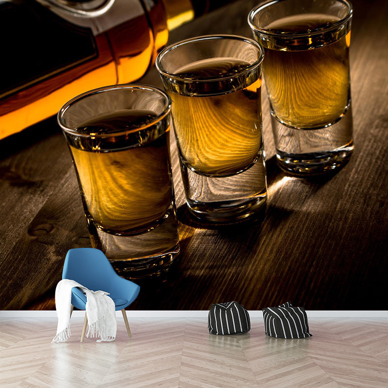 Extra Large Wine Mural Light Color Non-Woven Wall Art for Club Decor, Customised Clearhalo 'Wall Decor' 'Wall Mural' 2009624