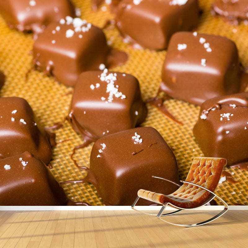 Tasty Chocolate Mural Decal Modern Decorative Dessert Shop Wall Art, Custom Printed Clearhalo 'Wall Decor' 'Wall Mural' 2009670