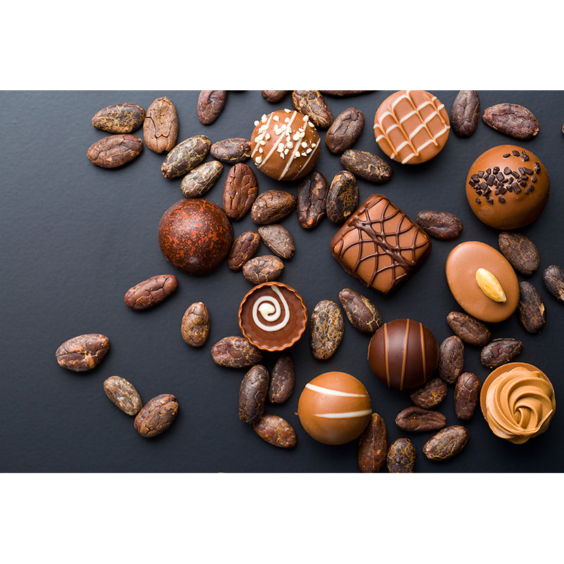 Dark Color Tasty Chocolate Mural Decal Contemporary Non-Woven Material Wall Covering Clearhalo 'Wall Decor' 'Wall Mural' 2009696