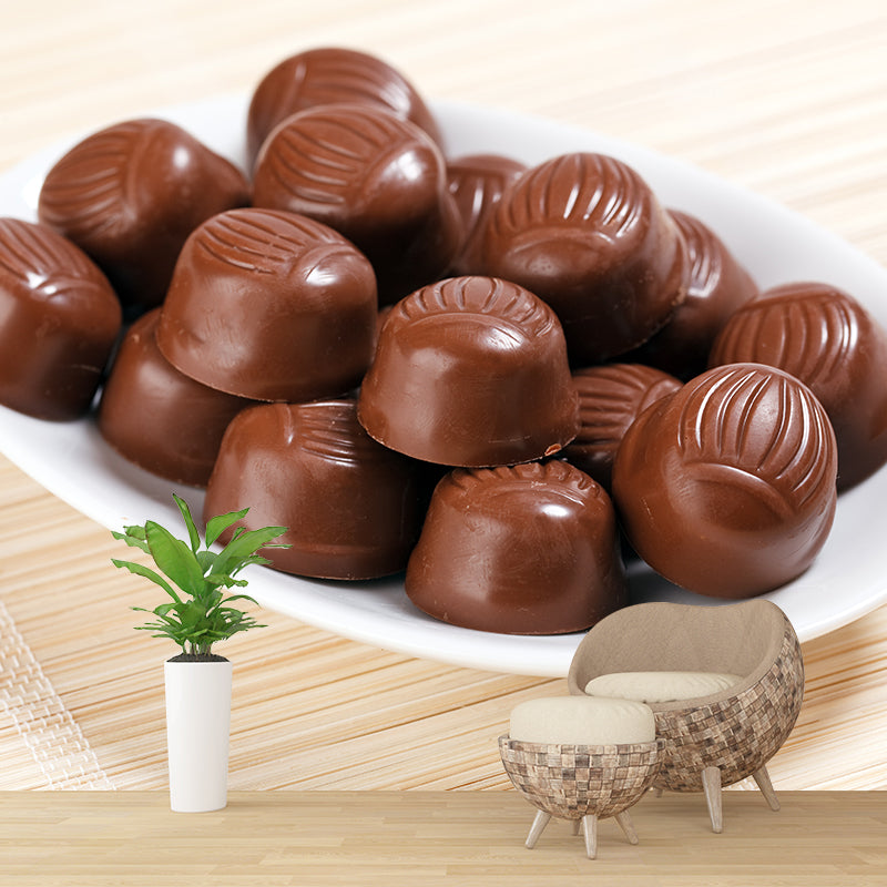 Chocolate Mural Wallpaper Soft Color Contemporary Wall Covering for Dessert Shop Clearhalo 'Wall Decor' 'Wall Mural' 2009714
