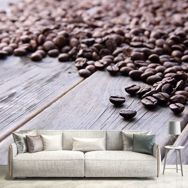 Non-Woven Decorative Wall Mural Modern Coffee Bean Wall Covering, Custom Printed Clearhalo 'Wall Decor' 'Wall Mural' 2009795