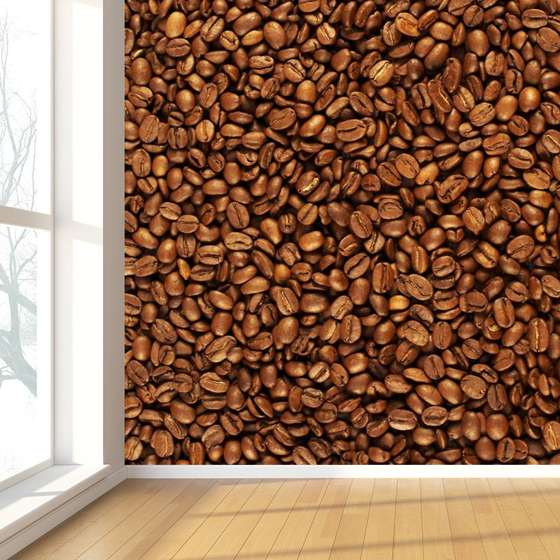 Pastel Color Coffee Bean Mural Decal for Decoration Modern Living Room Wall Decor Dark Brown Clearhalo 'Wall Decor' 'Wall Mural' 2009813