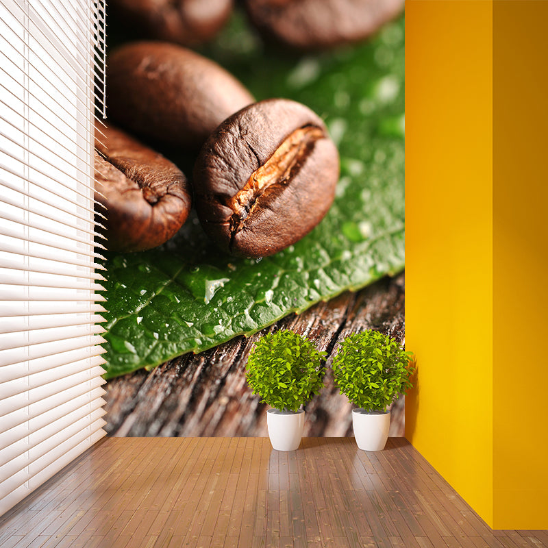 Pastel Color Coffee Bean Mural Decal for Decoration Modern Living Room Wall Decor Clearhalo 'Wall Decor' 'Wall Mural' 2009824