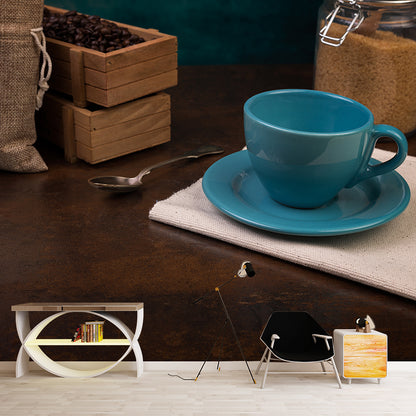 Coffee Bean Mural Decal for Dining Room Photography Wall Covering, Custom Printed custom Clearhalo 'Wall Decor' 'Wall Mural' 2009858