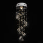 Cut Crystal Spiral Flushmount Lighting Modern 1/3/6-Head Ceiling Flush Light in Stainless Steel for Living Room Clearhalo 'Ceiling Lights' 'Close To Ceiling Lights' 'Close to ceiling' 'Flush mount' Lighting' 2009877