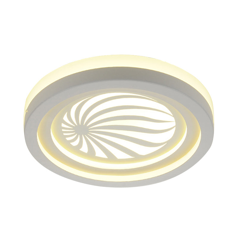 White Circle Shade Ceiling Light Fixture Modern Acrylic Flush mount Light for Hallway Clearhalo 'Ceiling Lights' 'Close To Ceiling Lights' 'Close to ceiling' 'Flush mount' Lighting' 200989