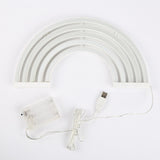 Plastic Rainbow Night Light Modern Style LED White Wall Night Lamp with USB Plug-in Cord Clearhalo 'Night Lights' 'Wall Lights' Lighting' 2010396
