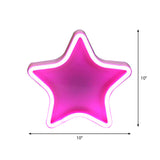 Girls Room LED Night Lighting Cartoon White Nightstand Lamp with Star Plastic Shade Clearhalo 'Night Lights' 'Wall Lights' Lighting' 2010431